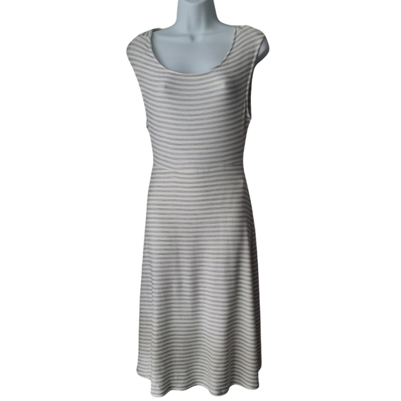 Gilli Dresses & Skirts - NWT Soft Flowy Dress Preppy Comfy Sz Large Striped Spring Cutout Cream Summer